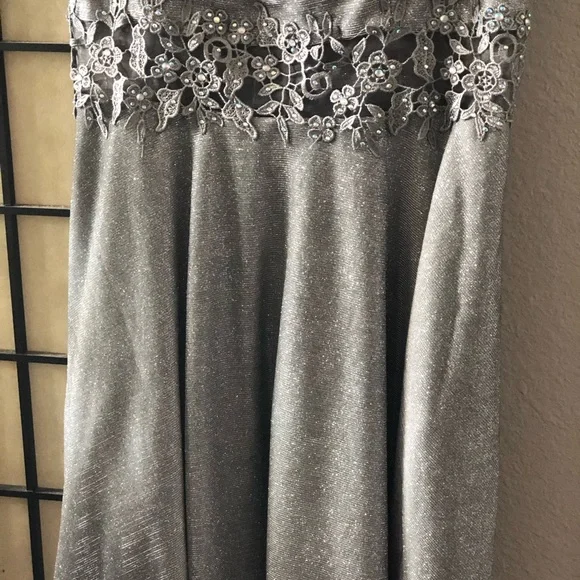 City Studio Silver Glitter Dress - Picture 3 of 10